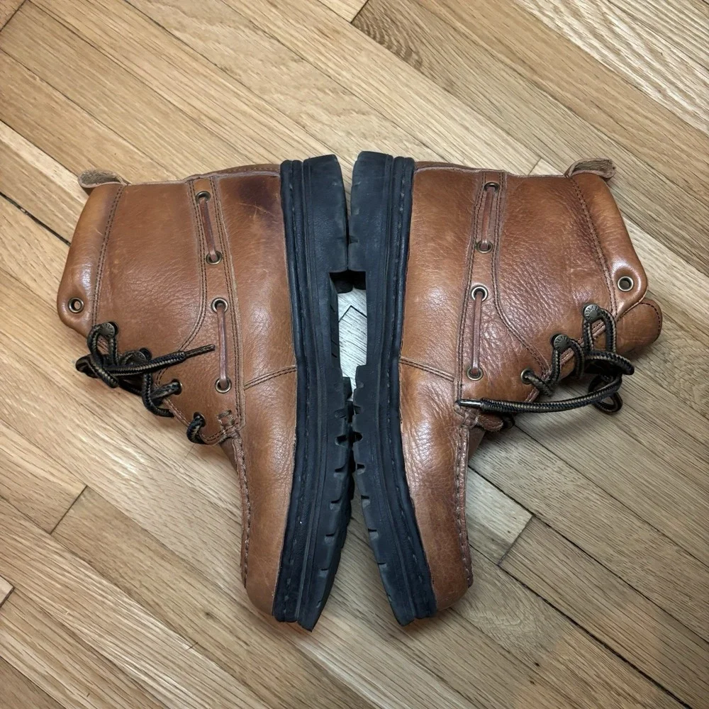 Wolverine Moc-Toe Chukka Shoe Men's 7 Brown Work boots Durable Leather‎ Lace Up
